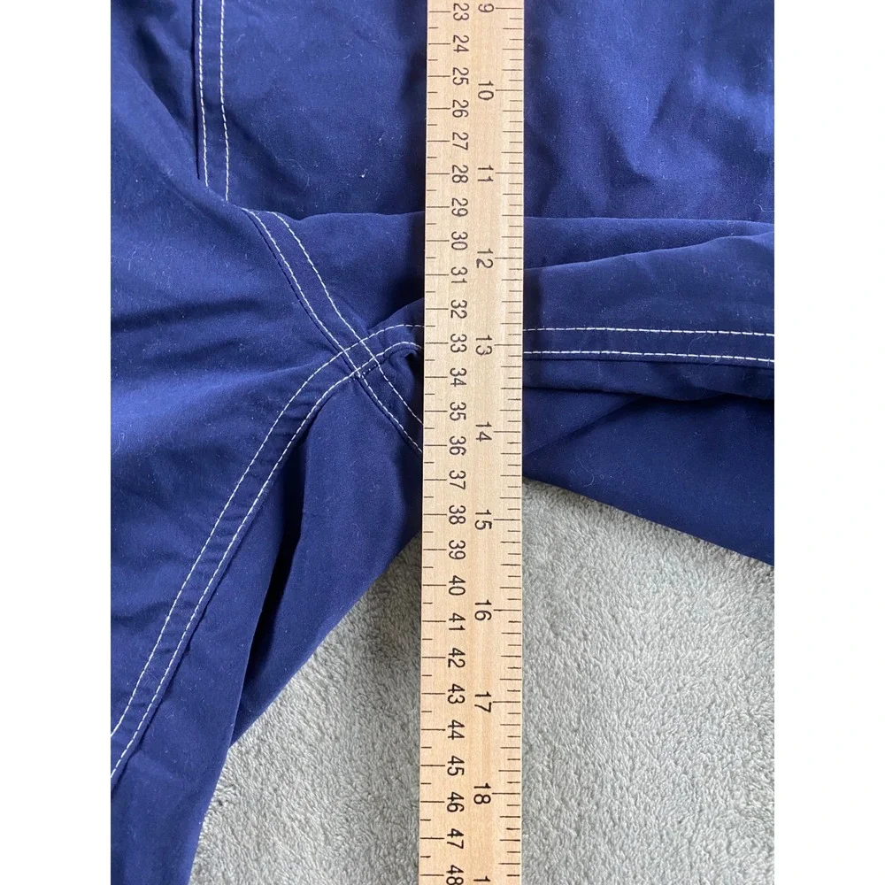 Surf Ave Mens XL Navy Blue Cargo‎ Swim Trunks Mesh Lined Contrast Stitch Shorts